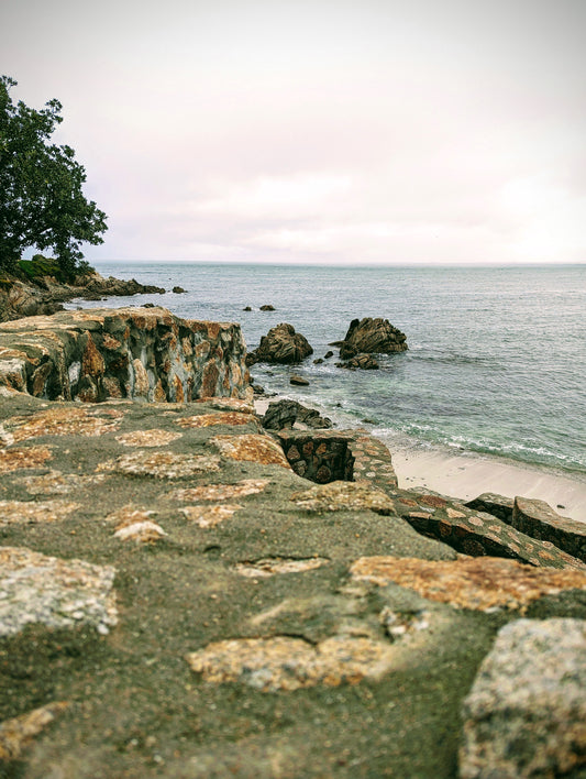 Freediving cove in Pacific Grove. Sandy entry down stairs