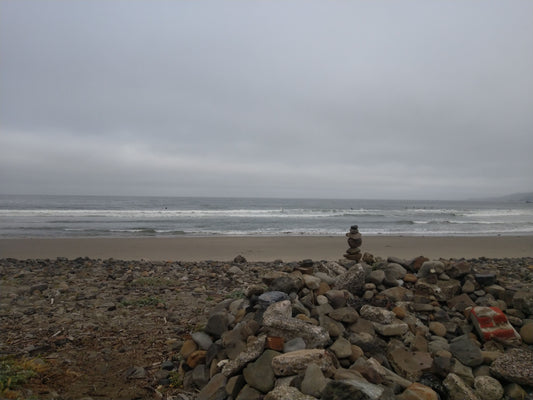 Northern California, Pacifica, rocks, shore, zen