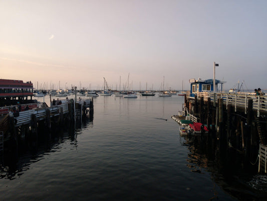 Picture of Monterey Harbor, at sunset, still water