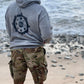 Gray Freediver hoodie apparel by Cali8Fold, Gray hat also by Cali8Fold